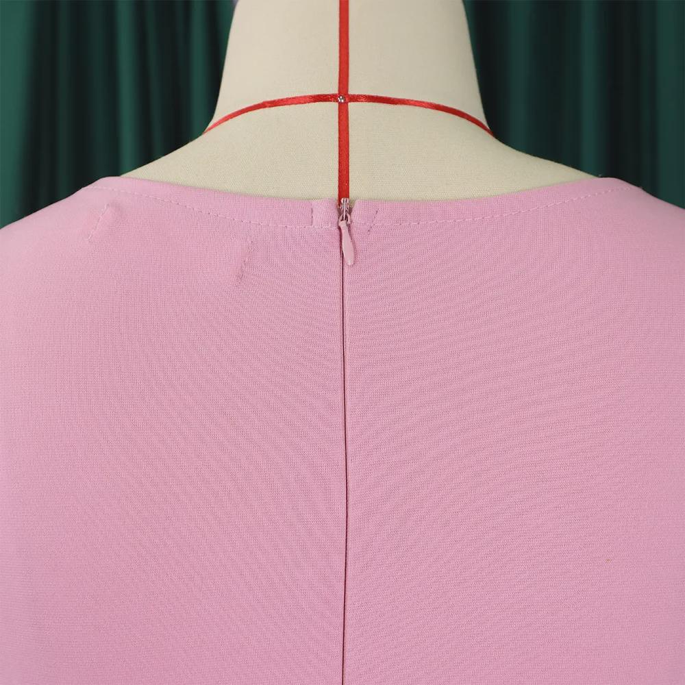 2023 Europäische & Amerikanische Damenmode: Plissiertes Hüftbetontes Bleistiftkleid, Große Größe