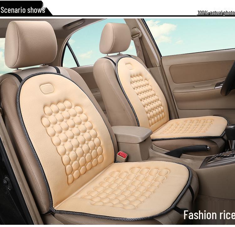 

Универсальная массажная накладка-подушка для автомобиля на 5 сидений бежевый