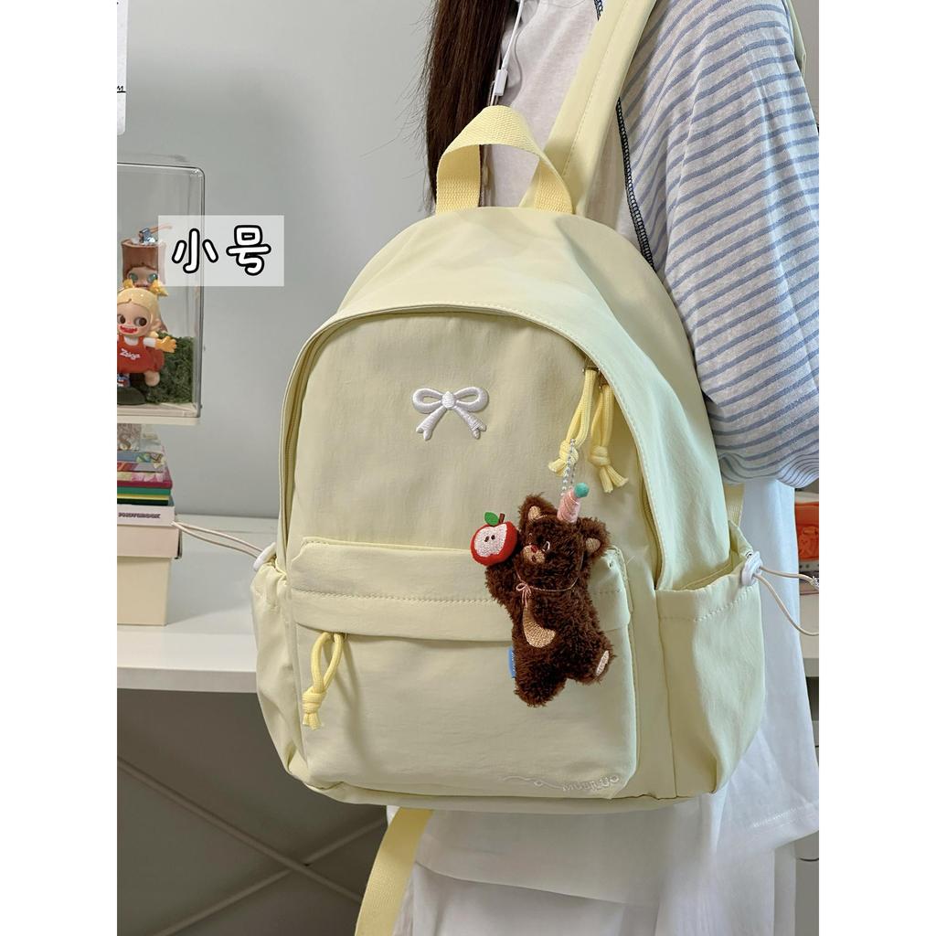 Schoolbag schoolbag junior high school girls bow high value girl heart backpack 1011 summer college student backpack