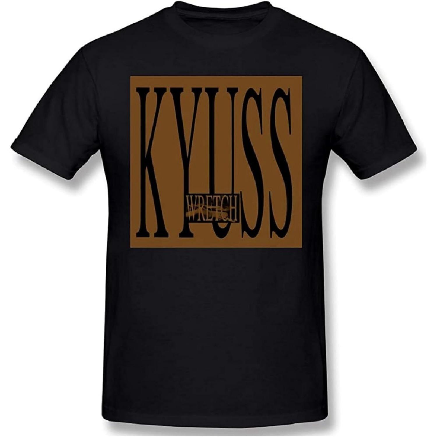 HMADSBRAVE Мужская хлопковая футболка с коротким рукавом и графическим принтом Kyuss Rock Band XS XXXXXL разноцветный