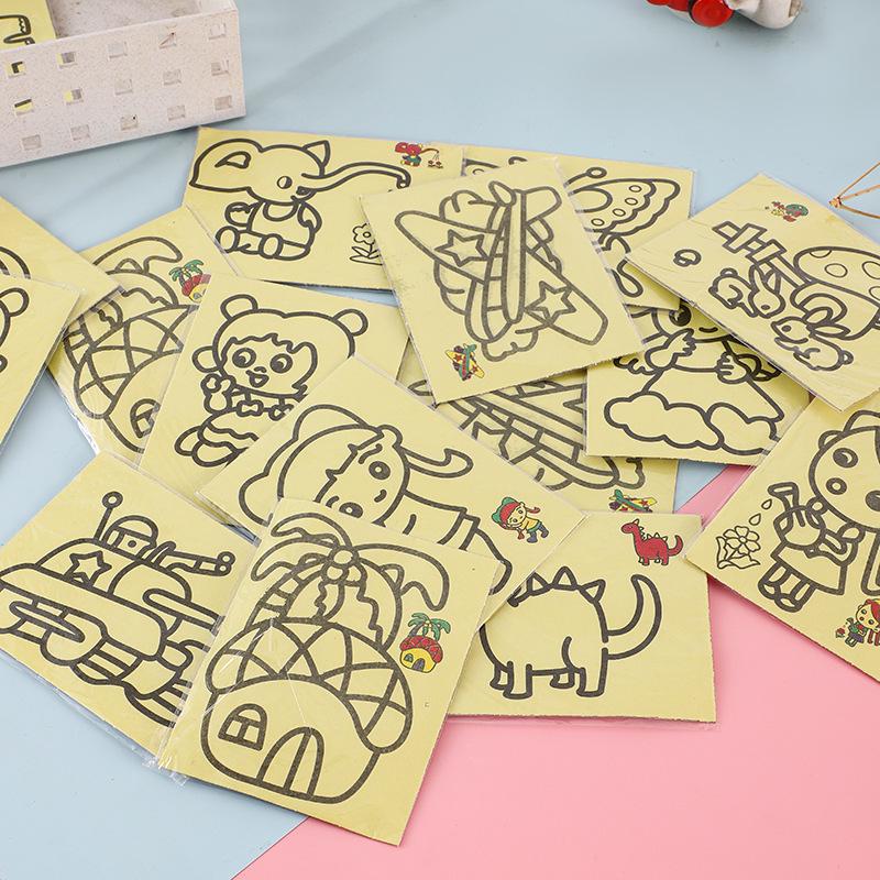 Kids' DIY Sand Painting Set: Creative Cartoon Puzzle Gift