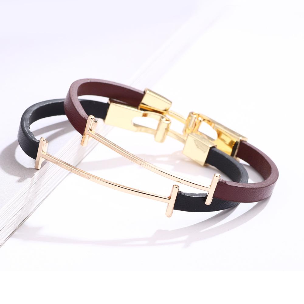 I-shaped Buckle Zinc Alloy Bracelet for Women, Fashionable Hot-selling Simple and Versatile Bracelet Accessories Gifts