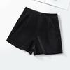 Women's Retro High-Waist A-Line Wide-Leg Shorts with Metal Buttons