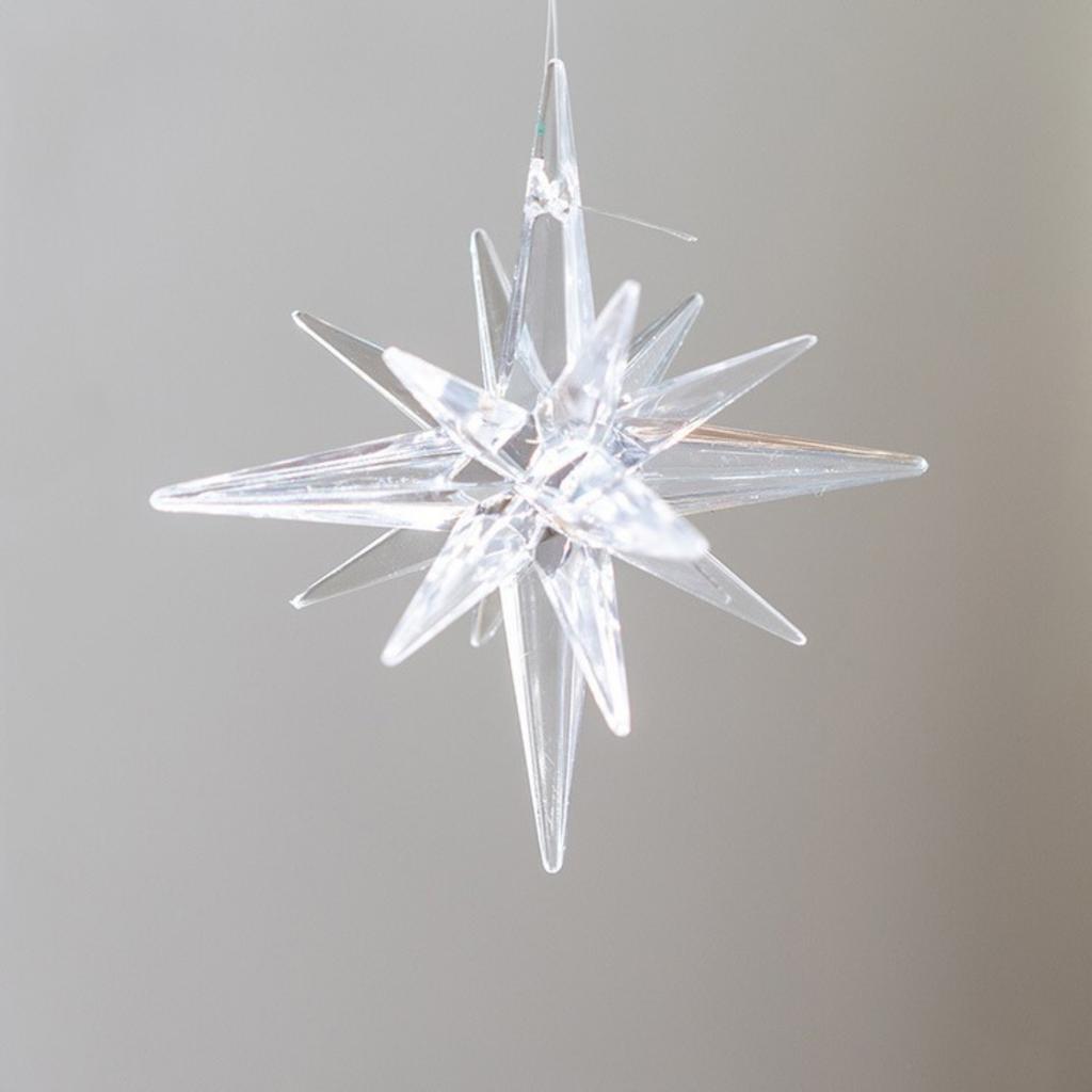 Sternornamente, Glitzerstern-Hängeornamente, Sternornamente für Baumschmuck, Krippensterne aus Kunststoff zum Aufhängen, Baumschmuck