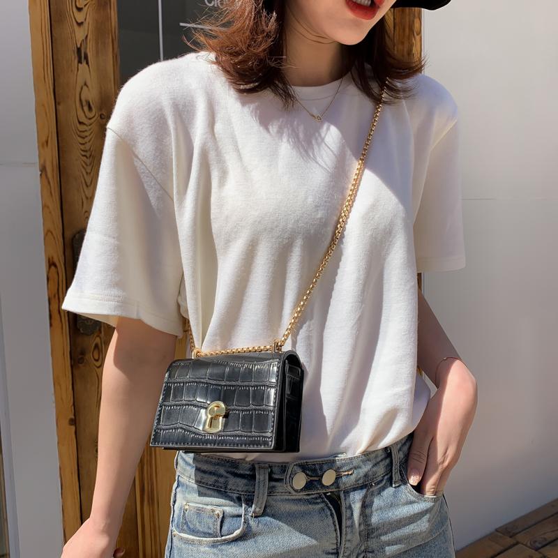 PU Leather Mini Square Crossbody Bag for Women Designer Bag Shoulder Messenger Bag Vintage Chains High Quality