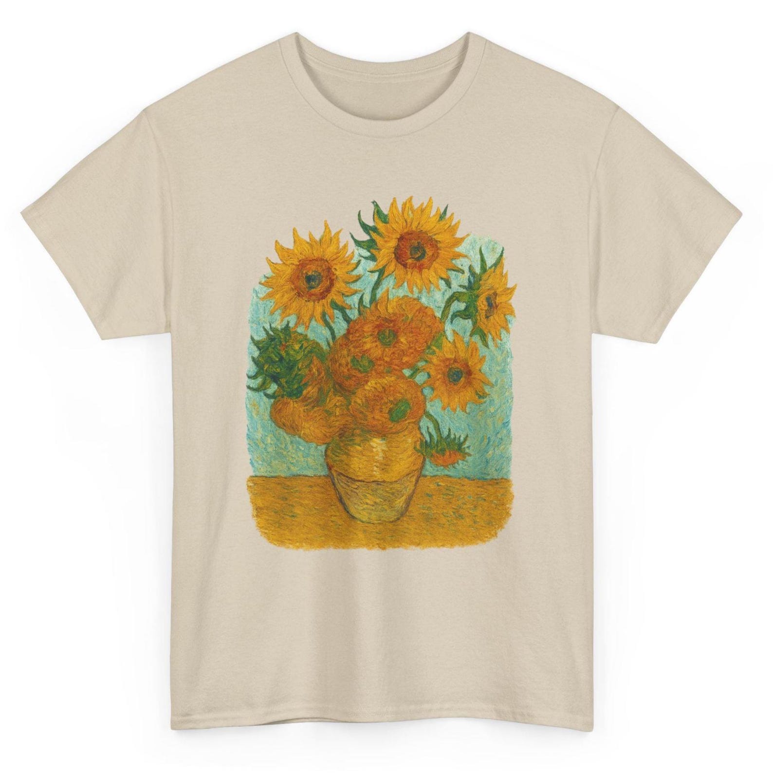Van Gogh Sunflowers T-Shirt: Vintage Art Floral Graphic Tee S
