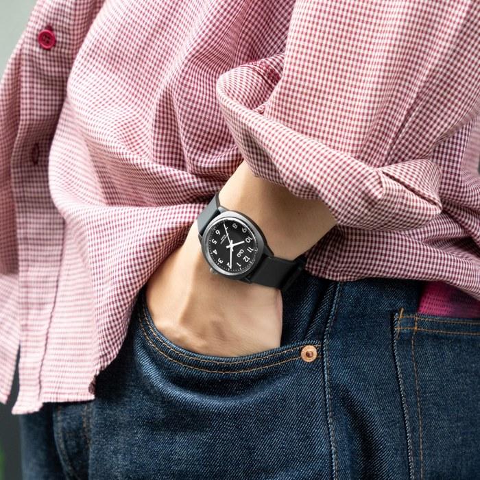 [Citizen Q&Q] Watch V52A-500VK (Black) 10 ATM Water Resistant, Analog, Lightweight, Simple Design, Urethane Band