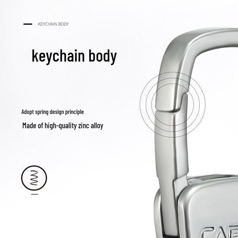 Cabrón Genuine Leather Universal Car Keychain - Fits All Key Bags with High-End Square Buckle
