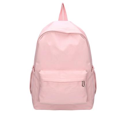 Preppy Bag Shoulder Color Solid Nylon School Knapsack Korean Teenager White School Bag Sports Travel Backpack For Women
