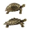 Estátua de tartaruga, ornamento de decoração de paisagem, jardim de fadas de cobre, tartaruga, decoração de bronze para escritório, presente para casa, mesa de trabalho