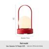 Red Long-Burning LED Lantern - USB Rechargeable Night Light for Wedding, Christmas, or Gift