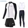 Womens Long Sleeve UPF 50 Rash Guard Swimsuit With Chest Pad Snorkeling Surfing Jellyfish Protection