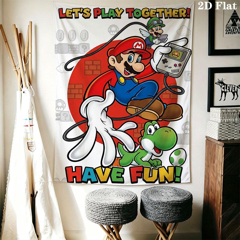 Mario Wall Hanging Printed Fabric Blanket Decorative Tapestries for Bedroom Living Room Home Decor