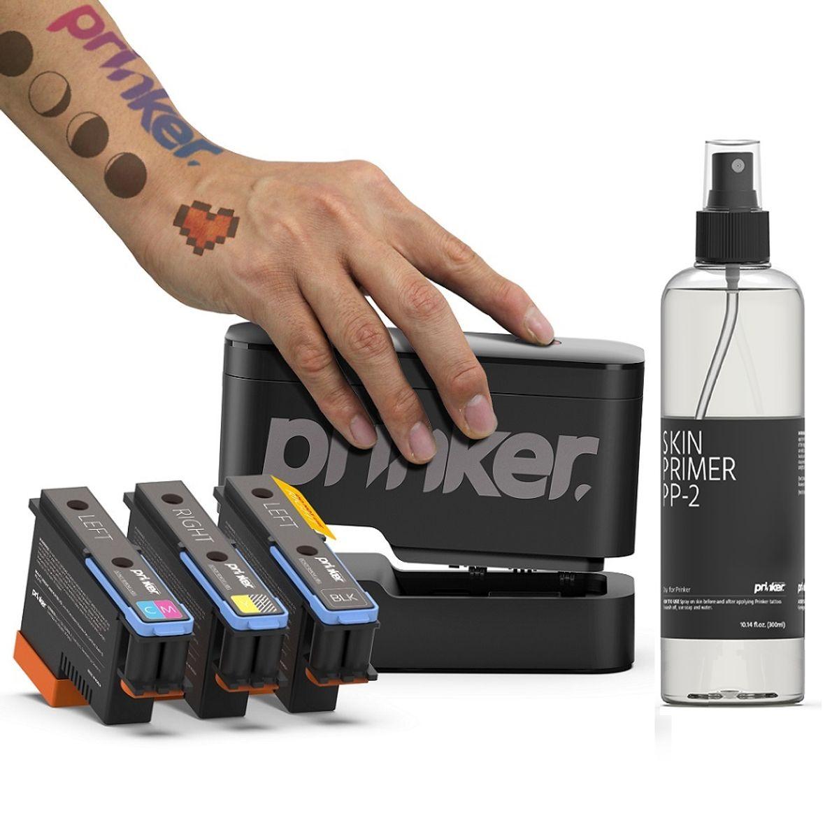 Digital Tattoo Black & Color Comprehensive Set (Device + Color Cartridge + Black Cartridge + Skin Primer)