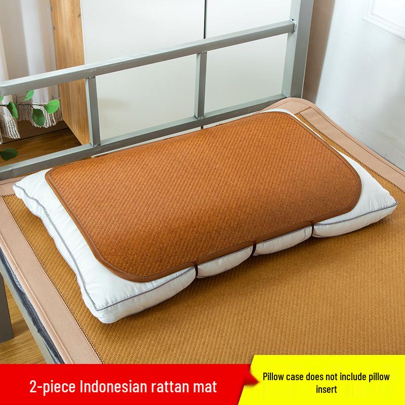 Large Bamboo Rattan Ice Silk Pillow Slices - Cool Pillow Mat Pair with Free Shipping