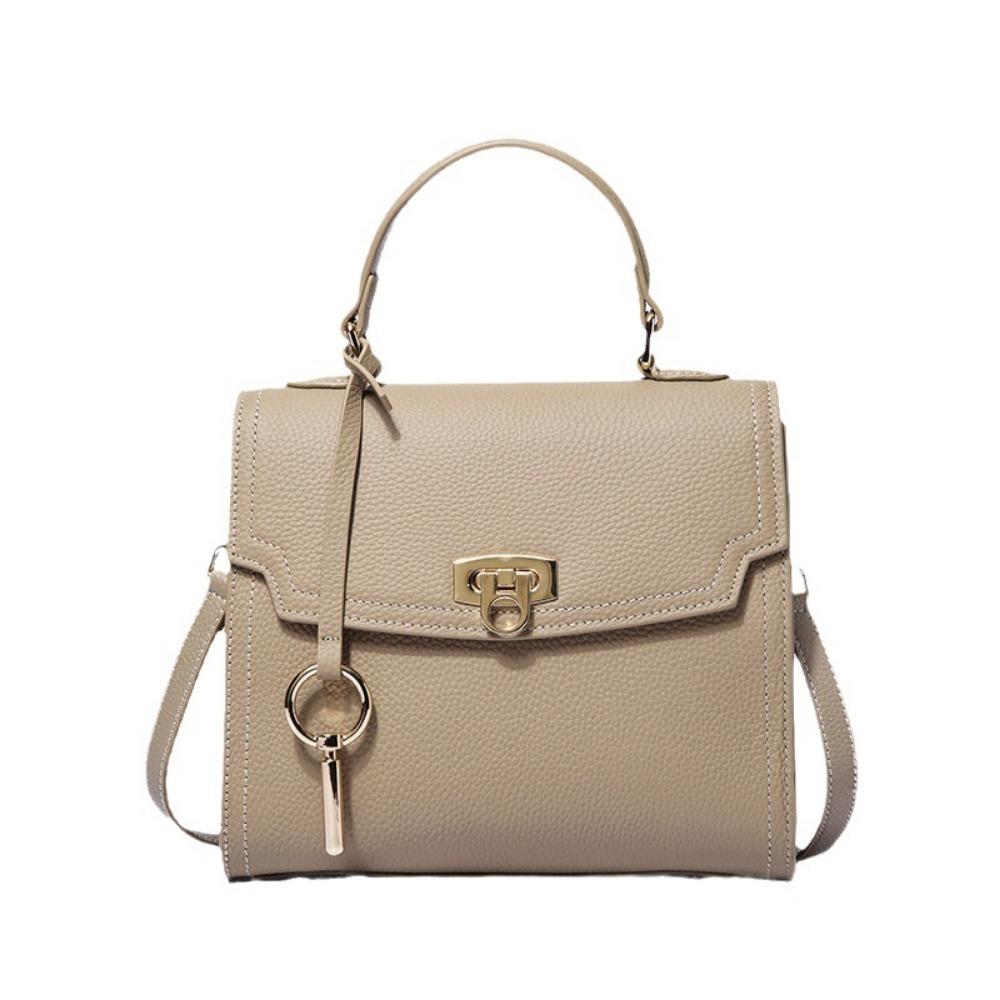 Light Luxury Leather Women's Bag Summer First-layer Cowhide Shoulder Bag Women's Versatile Portable Messenger Small Square Bag