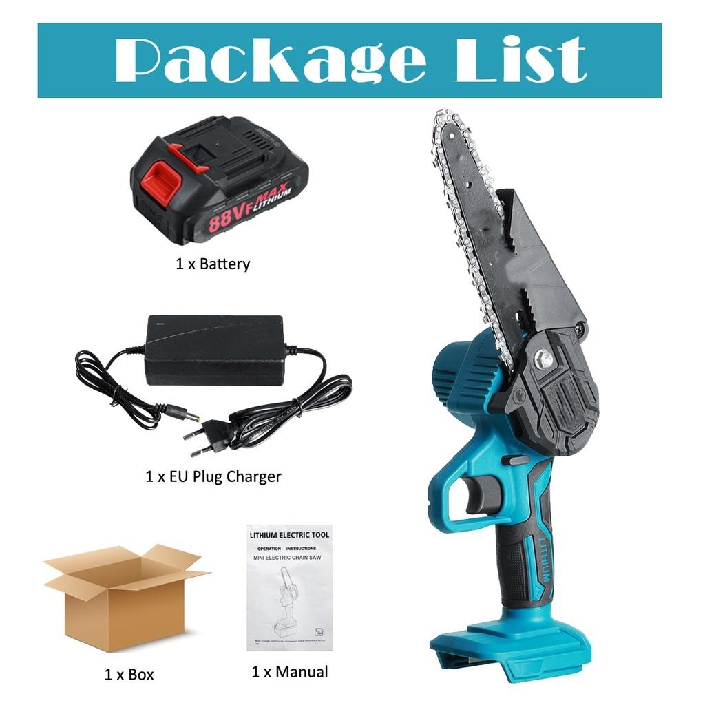 New 6inches Cordless Straw Saw Pruning ChainSaw Garden Tree Logging Trimming Power Tools Compatible 18V Battery