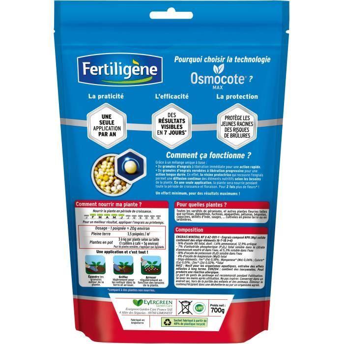FERTILIGÈNE - Langzeitdünger Osmocote max Geranien, Dipladenien, Surfinien 700g