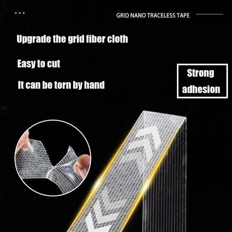 Enhanced 1-Meter Nano Tape – Super Strong Transparent Multi-Functional Tape. Reusable, Ideal For Wall Mounting And Item Organiza