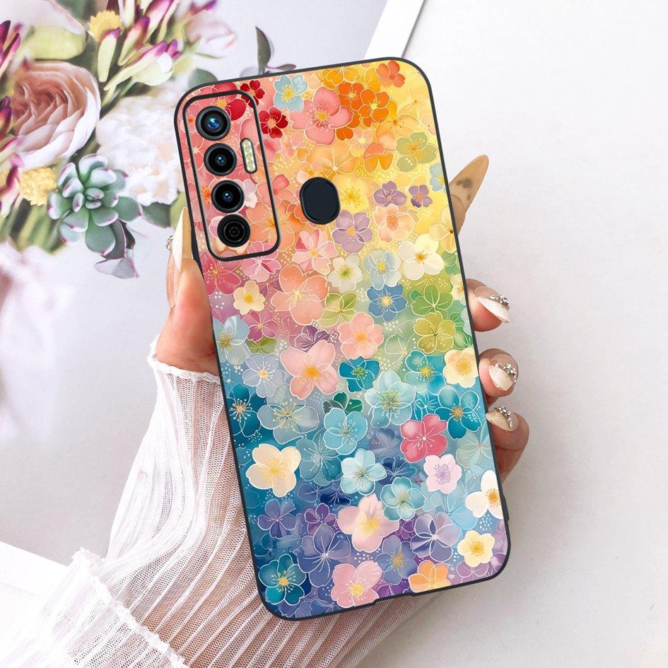 Stoßfeste Hülle für Tecno Camon 17 Pro 17P Hülle CG7 CG7n CG8 CG8h Niedliche Cartoon Weiche Schale für Tecno Camon 17 CG6 CG6j Rückseite