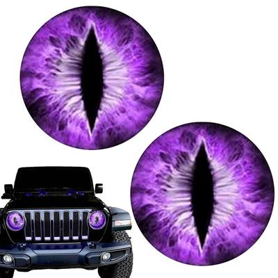 Eye Headlight Stickers 3D Round Eye Car Body Stickers Car Window Sticker Bumper Decal 2Pcs Funny Decals Aesthetic Decal For Car