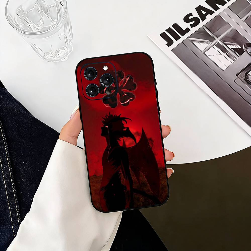 Black Clover A-Asta Cool  Phone Case For iPhone 17,16,15,14,13,12,11 Plus,Pro Max,XS,Soft Silicone Black Cover iPhone16pro