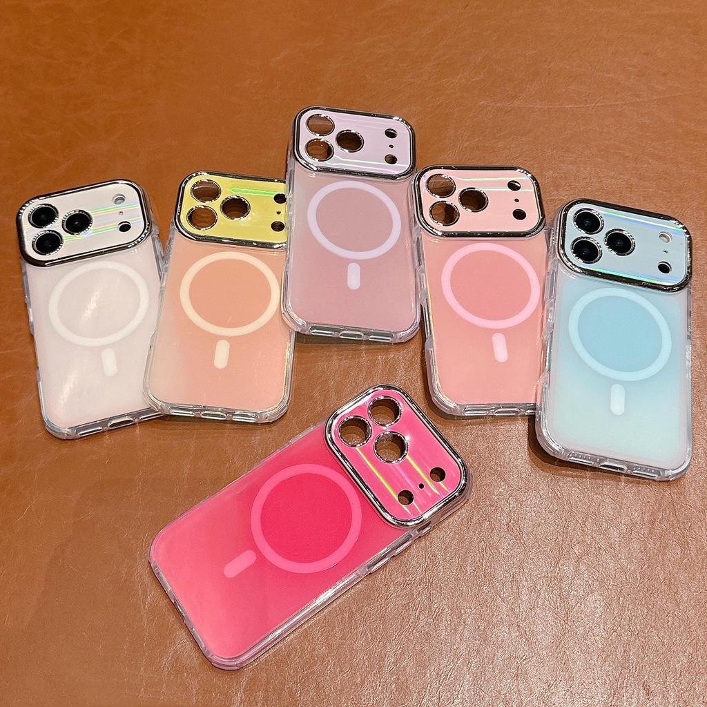 Magnetische Hülle mit Farbverlauf für iPhone 17 Pro Max - Kompatibel mit Apple 16/15/14 Pro