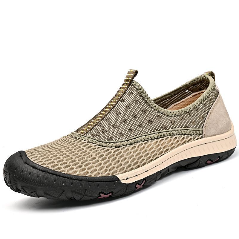 May 9 popular men's shoes summer new breathable independent station mesh large size soft sole travel sports shoes