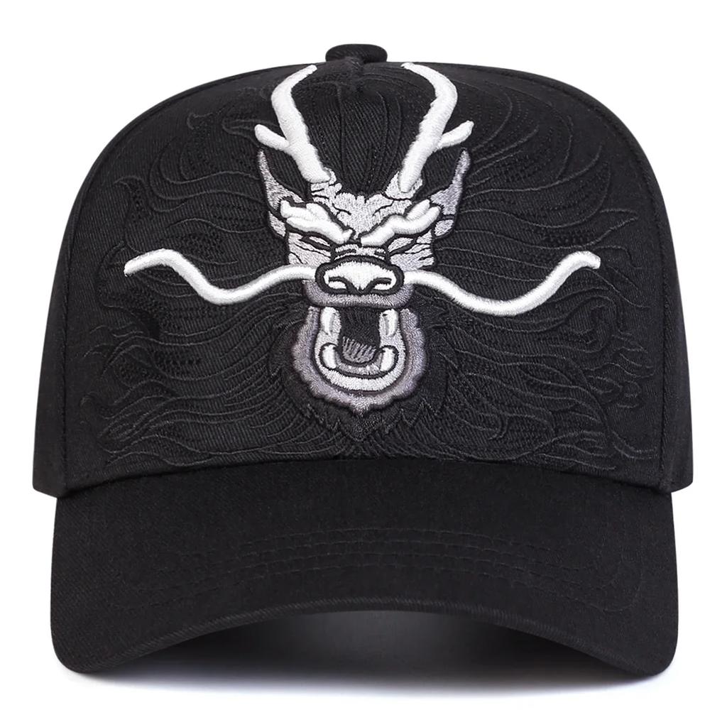 Unisex Dragon Embroidery Baseball Caps Spring and Autumn Outdoor Adjustable Casual Hats Sunscreen Hat Sports Cap