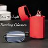 Portable Folding Mini Reading Glasses High-Definition Anti Blue Light Metal Telescopic Leg Presbyopia Glasses For Men And Women