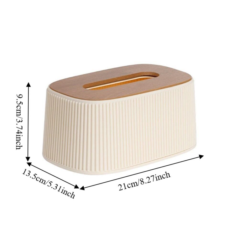 Smooth Tissue Box with Lid Large Opening Facial Tissue Holder Desktop Tissue Dispenser Office