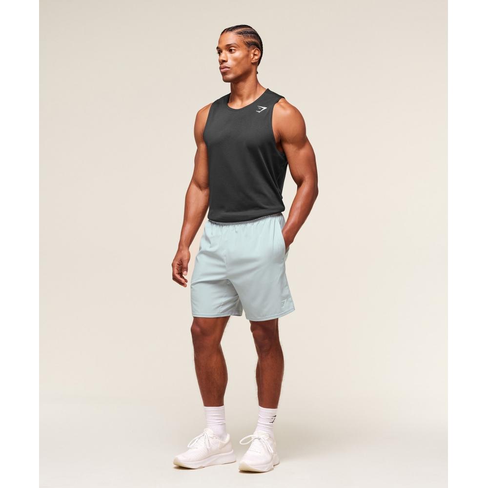 Gymshark Arrival 7  Shorts Smoke Blue A2a1l Udr3