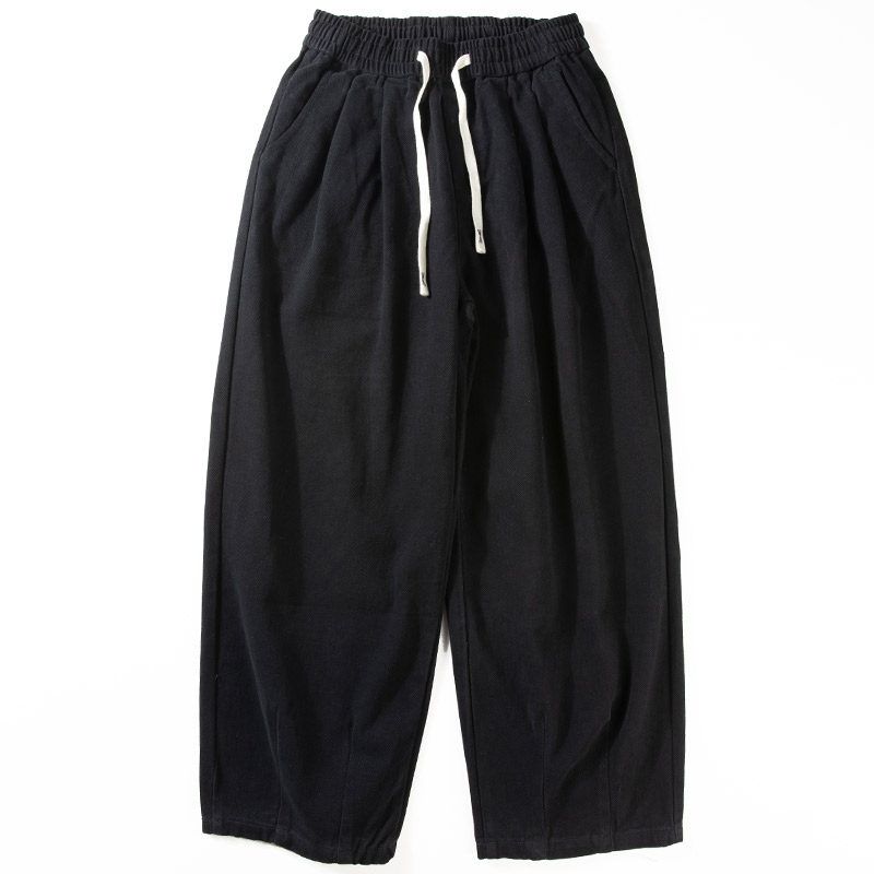 Heavy Weight Autumn and Winter Thick Minimalist Retro Casual Pants