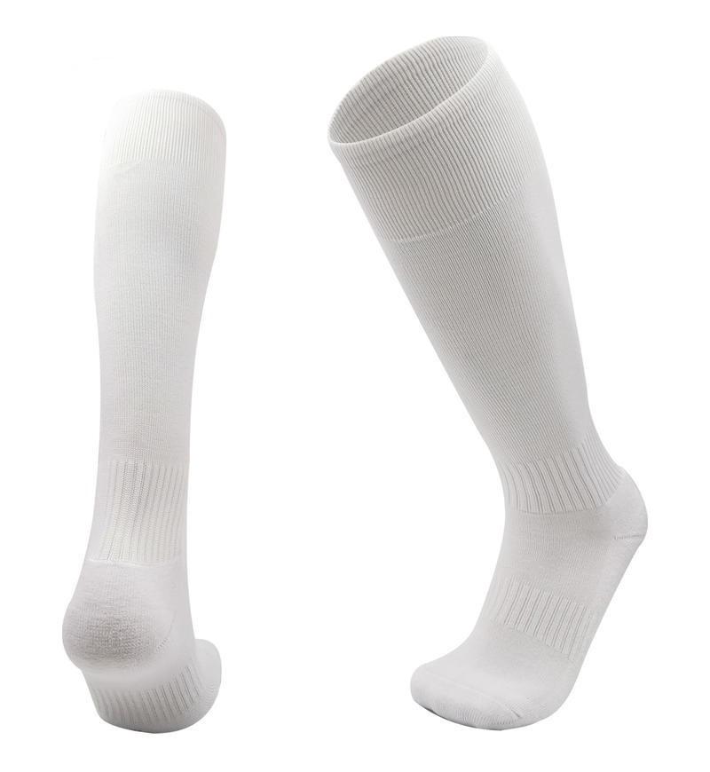 Long Tube Knee Football Socks Adult Solid Color Versatile Children'S Football Socks Towel Bottom Sweat-Absorbing Non-Slip Wear-Resistant Shock Socks