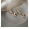 Silver Needle Retro Flower Pearl Earrings French Niche Stud Earrings Light Luxury High-end Earrings Women
