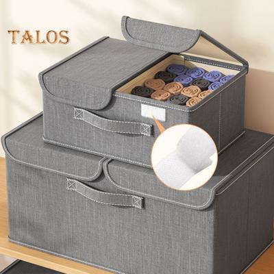 Aufbewahrungsbox für Kleidung mit staubdichtem Deckel, faltbares Design, großes Fassungsvermögen, Aufbewahrungskorb für Spielzeug und Decken mit verstärkten Griffen