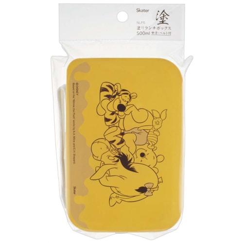 Skater (NLP5-A) Lacquered Single-Tier Lunch Box, 500ml, with Inner and Belt, Disney Winnie the Pooh, Made in Japan