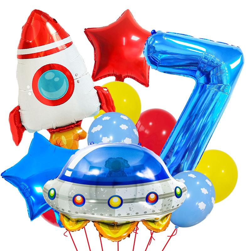 Astronaut Astronaut Themed Birthday Party Decoration Rocket Balloon Aluminum Membrane Balloon Yearly Arrangement