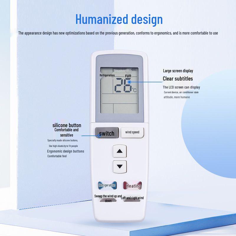 Risheng Universal Remote for Gree Wall-Mounted and Central Air Conditioners