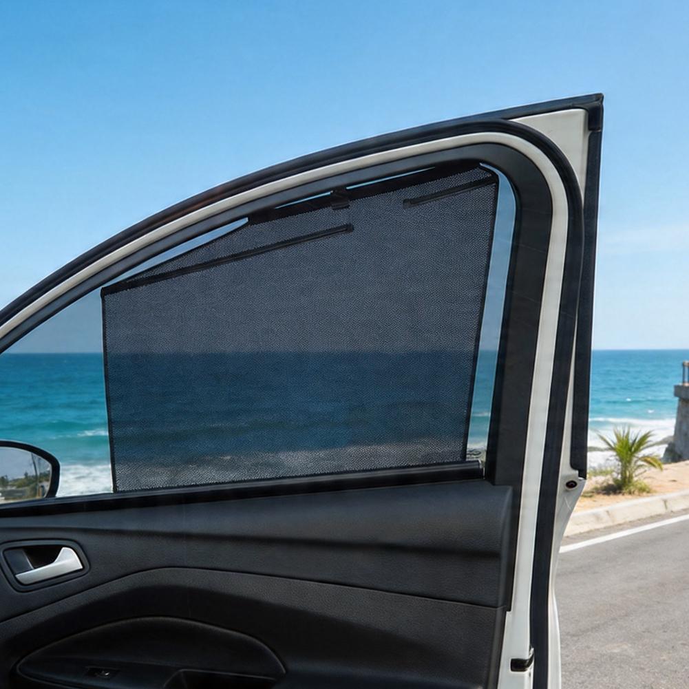 Car Window Sunshade Automatic Retractable Curtain Summer UV Protection Mesh Privacy Universal Side Window Cover Accessories