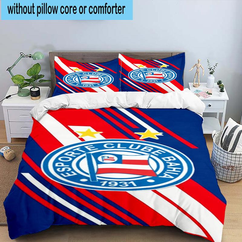 3PCS Football Club Emblem 3pcs Bedding,Including 3PCS Duvet Cover And 2pcs Pillowcases Perfect for Christmas,Ideal for Bedroom, Dormitory