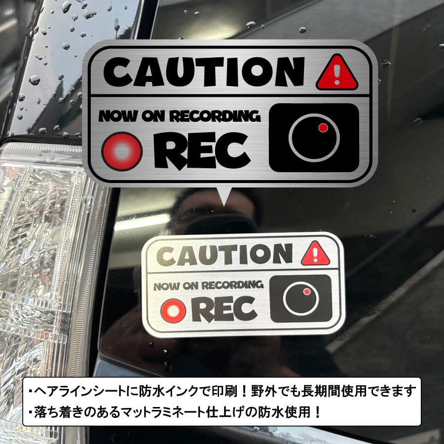 A-001 Dash Recorder Constantly Recording, Strong Adhesive, Hairline, Sticker Silver, Matte Laminate, Security, Waterproof,