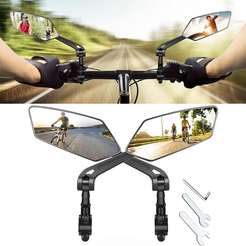 

Bicycle Rear View Mirror 360° Adjustable Bike Handlebar Rearview Mirrors Clear Wide Range Back Sight MTB Cycling Accessories чорний
