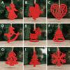 DIY Gifts Drop Pendant Christmas Tree Decoration Santa/Elk/Angel Wooden Ornaments  Xmas Hanging