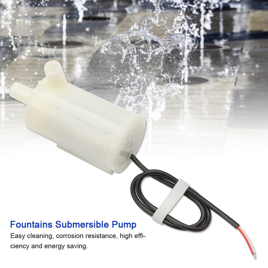 DC 3V 5V 6V Amphibious Horizontal Low Noise Fountains Small Submersible Pump