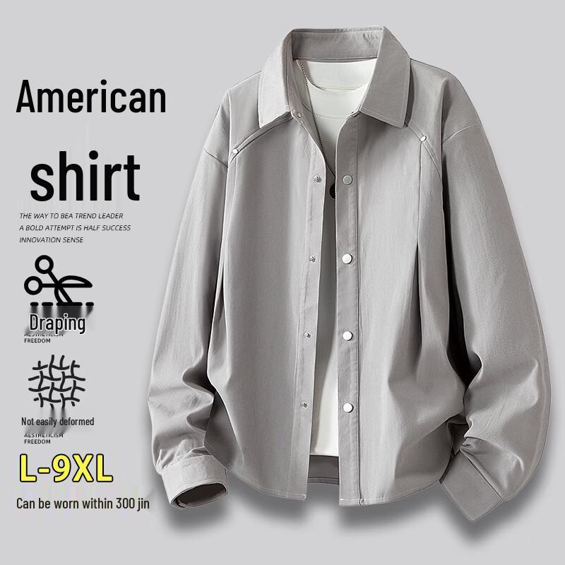 Men's Spring/Autumn Loose Fit Long Sleeve Shirt