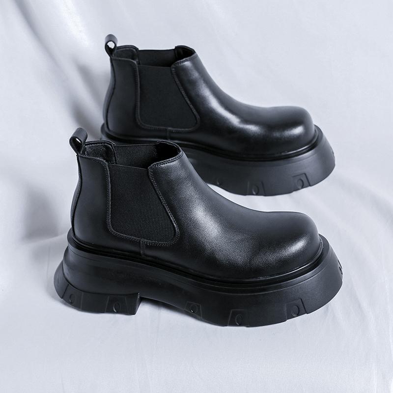Men All Season Boots Ankle Leather Fashion Comfortable Comfortable Wear For Daily Use Durable Material With Good Quality
