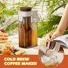 1000ml Kaltkaffee-Bereiter mit Griff Hochkapazitäts-Wasserflasche Sommer Tragbar Säfte Tee Obst Kaffeegeschirr Topf Auslaufsicher