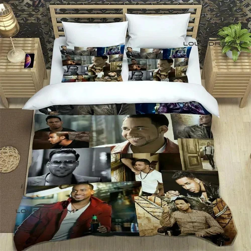 Latin Singer Romeo Santos Bedding Set Printed Bed Set With Pillowcase Bed Duvet Cover Single Double Queen King Size Luxury Gift
