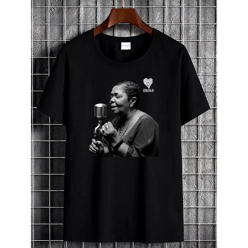 Cesaria Evora Regina della Morna T-shirt Semplice Africa Kriolo Vintage Capo Verde Cotone Ultra Capo Amore